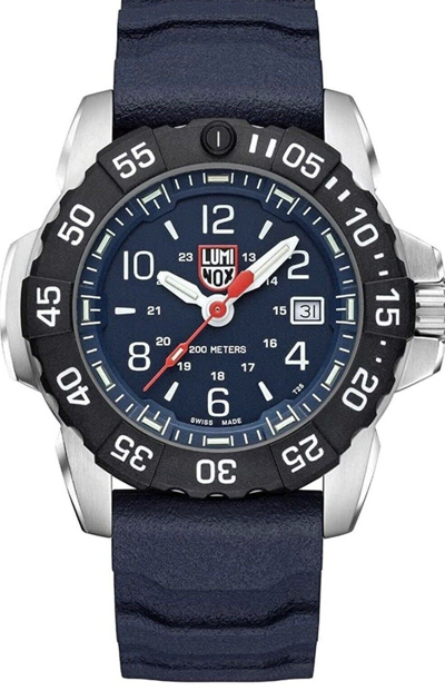 Pre-owned Luminox Xs.3253.cb Blue Dial Sports Sapphire Glass Rubber Swiss Made Watch