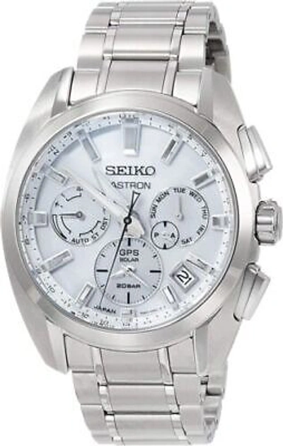 Pre-owned Seiko Astron Sbxc063 Solar Radio Men's Watch 5x Titanium In Box