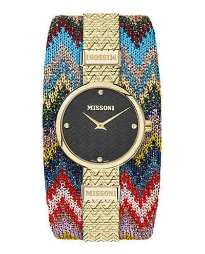 Pre-owned Missoni Womens Ip Champagne 29 Mm  M1 Bracelet Watch Mwy102122