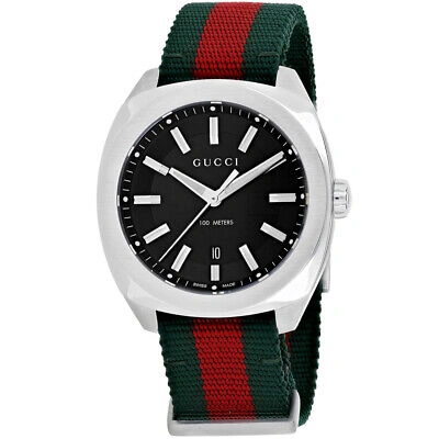 Pre-owned Gucci Men's Gg2570 Black Dial Watch - Ya142305