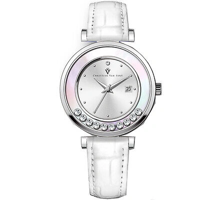 Pre-owned Christian Van Sant Women's Bria Silver Dial Watch - Cv3811