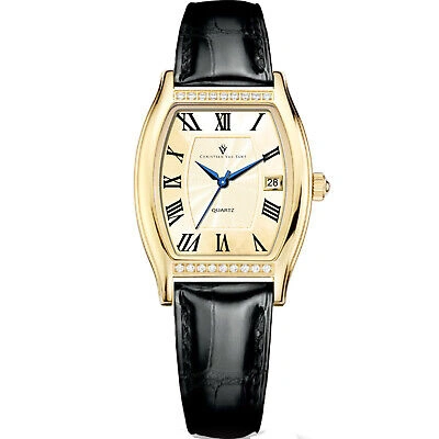 Pre-owned Christian Van Sant Women's Gemma Gold Dial Watch - Cv2446