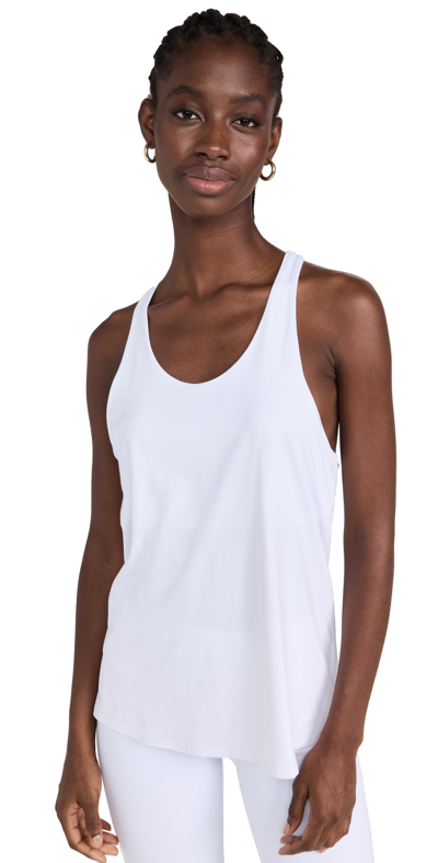 ALO YOGA DON'T GET IT TWISTED TANK WHITE