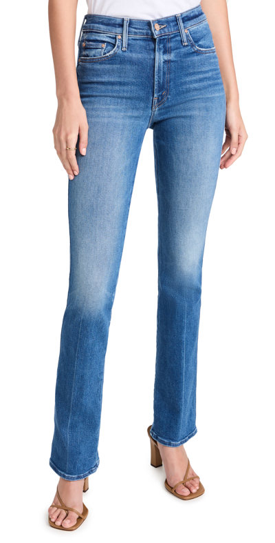 Mother The Double Insider Heel Jeans In Blue