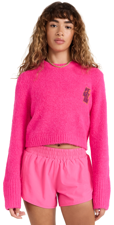 P.e Nation 'dondi' Long Sleeve Crewneck Knit Sweater In Pink