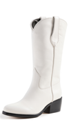 Rag & Bone Rb Calfskin Cowboy Boots In White