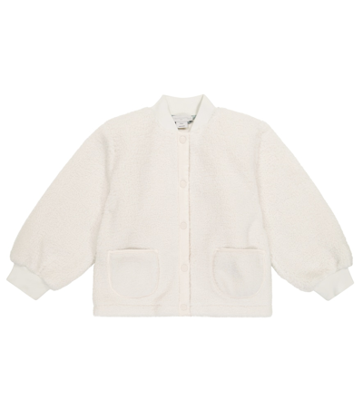 Stella Mccartney Kids' Faux Fur Jacket In Avorio