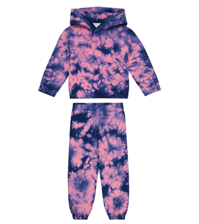 Stella Mccartney Kids' Tie-dye Hoodie And Sweatpants Set In Purple