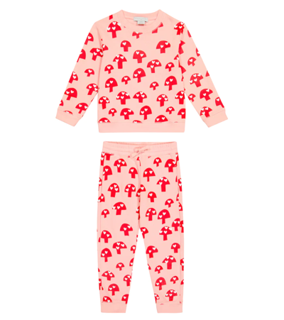 Stella Mccartney Kids' Printed Sweatshirt And Sweatpants Set In Rosa/multicolor