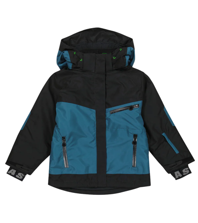 Stella Mccartney Kids' Recycled Nylon Puffer Ski Jacket In Black,blue