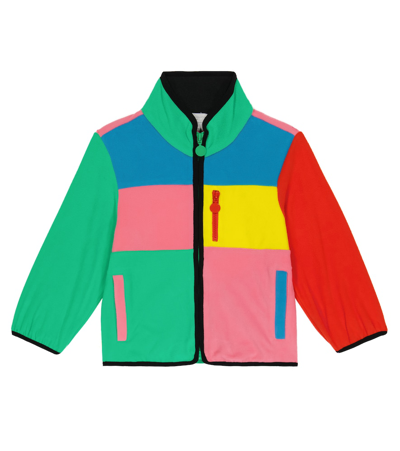 Stella Mccartney Kids' Colour-block Zipped Jacket In Blue