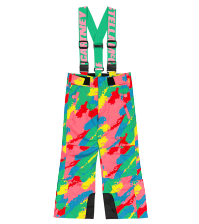 Stella Mccartney Kids' Printed Ski Trousers In Verde/multicolor