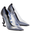 Saint Laurent Opyum Pointed-toe Pumps In Noir / Transparent