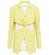 COPERNI TWISTED CUTOUT WOOL-BLEND BLAZER