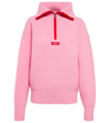 Coperni Logo Zip Wool-blend Sweater In Pink