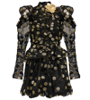 Zimmermann Celestial Ruffled Embellished Glittered Polka-dot Tulle Mini Dress In Black Confetti