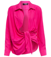 Jacquemus Pink Draped Shirt La Chemise Bahia In Viscose Woman In Pink