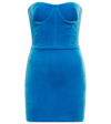 ALEX PERRY ROBERTS STRAPLESS VELVET MINIDRESS