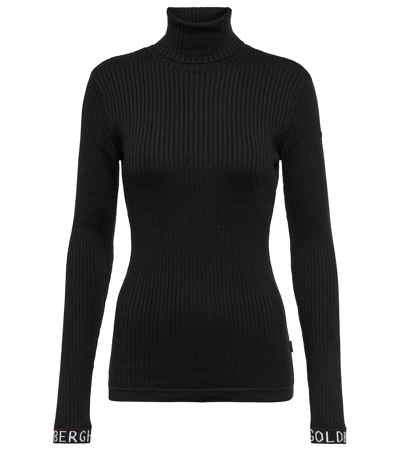 Goldbergh Mira Ribbed-knit Turtleneck Jumper In Black