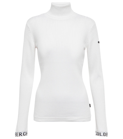 Goldbergh Mira Ribbed-knit Turtleneck Jumper In White