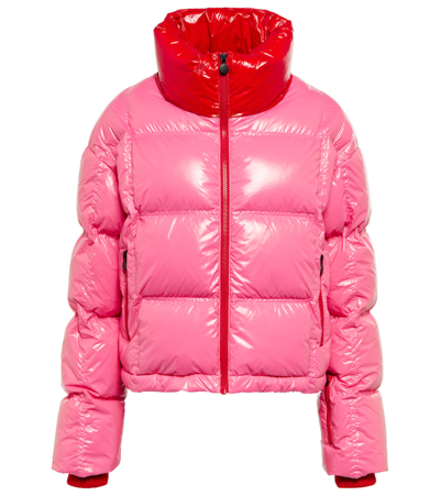 Perfect Moment Nevada Quilted Glossed-shell Down Ski Jacket In Pink