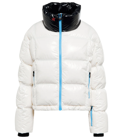 Perfect Moment Nevada Quilted Glossed-shell Down Ski Jacket In Snow-white-cire