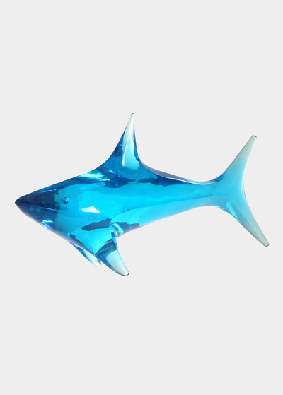 Jonathan Adler Giant Acrylic Shark In Turquoise