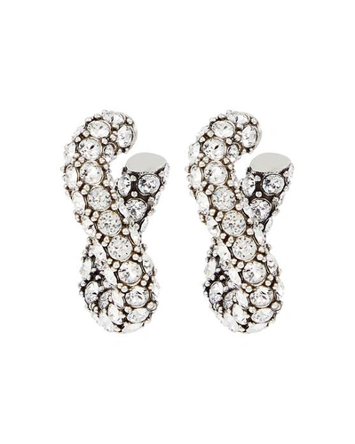 Isabel Marant Crystal-embellished Twisted Hoop Earrings In Clear