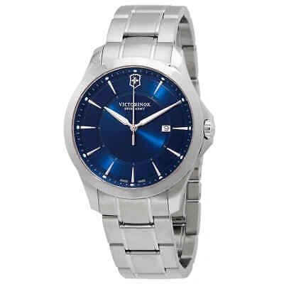 Pre-owned Victorinox Alliance Quartz Blue Dial Men's Watch 241910