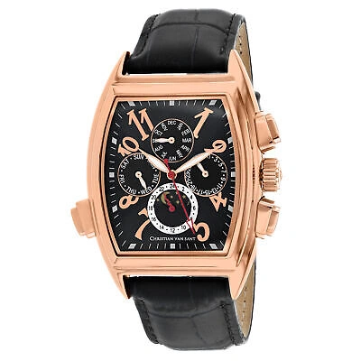 Pre-owned Christian Van Sant Men's Grandeur Black Dial Watch - Cv2139