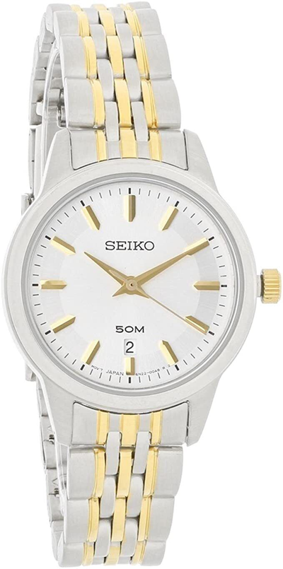 Pre-owned Seiko Women Watch Sur893 Two-tone Gold Stainless Steel Japanese Quartz Wristwatc