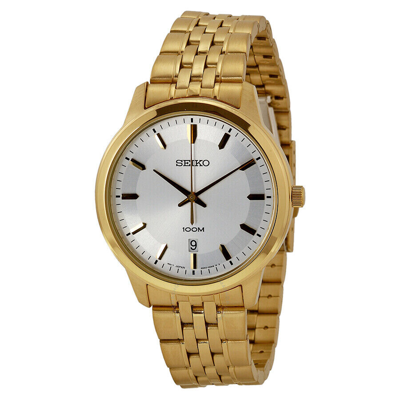 Pre-owned Seiko Classic Sur034 Men's Watch Gold-tone Steel Japanese Quartz Gold Wristwatch