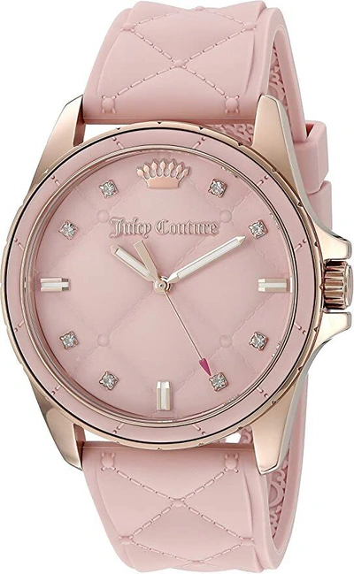Pre-owned Juicy Couture Malibu Womens Watch 40mm Japanese Quartz Rose Gold-tone Wristwatch