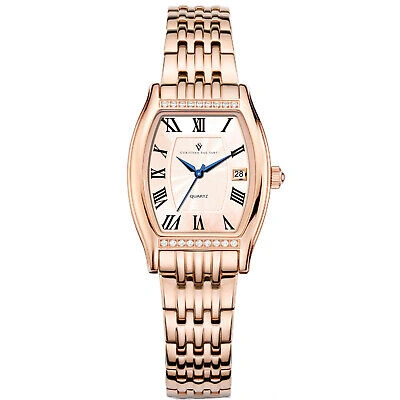 Pre-owned Christian Van Sant Women's Gemma Rose Gold Dial Watch - Cv2453