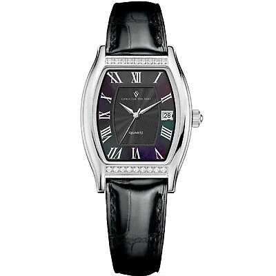 Pre-owned Christian Van Sant Women's Gemma Black Dial Watch - Cv2440