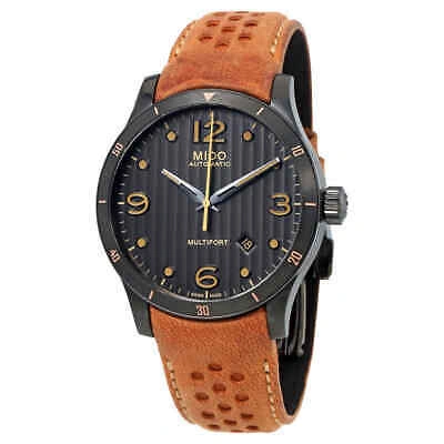 Pre-owned Mido Multifort Automatic Anthracite Dial Men's Watch M025.407.36.061.10