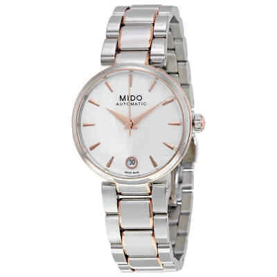 Pre-owned Mido Baroncelli Ii Automatic Silver Dial Ladies Watch M022.207.22.031.11