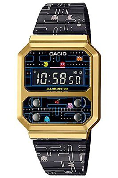 Pre-owned Casio Watch Standard Pac-man Collaboration Model A100wepc-1bjr Men's Multicolor