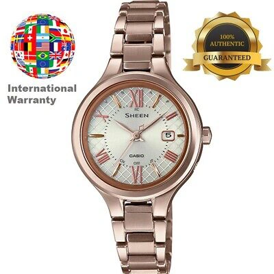 Pre-owned Casio International Warranty Shw-7000tcg-4ajf Sheen Radio Controlled Women's Watch