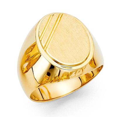 Pre-owned Td Collections Gold - 14k Yellow Gold Men's Ring