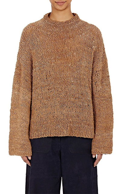 Pre-owned Ulla Johnson $460  Nellie Alpaca Turtleneck Sweater Jumper Pullover Camel Brown
