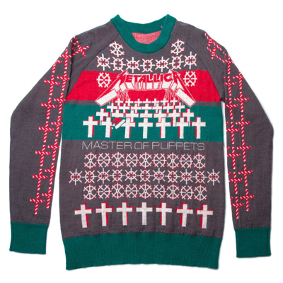 Pre-owned Metallica 2017 Master Of Puppets Holiday Ugly Christmas Sweater Size Small In Multicolor