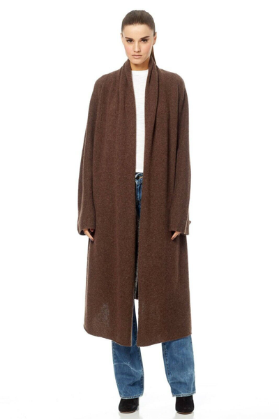 Pre-owned 360cashmere 360 Cashmere Chloe Cashmere Long Cardigan Duster, Nutmeg & Truffle $587