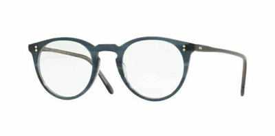 Pre-owned Oliver Peoples 0ov5183 O'malley 1662 Indigo Havana Eyeglasses In Clear