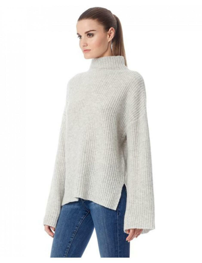 Pre-owned 360cashmere 360 Cashmere Doris Mock Neck Cashmere Sweater, Mist Grey Size Xs,s,m,l $449