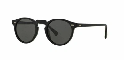 Pre-owned Oliver Peoples Gregory Peck Ov5217s-1031p2 Black Polar 5217 Sunglasses In Gray