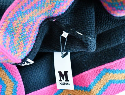 Pre-owned Missoni $1040 M  100% Merino Wool Heavy-knit Open Cardigan Coat Jacket S M In Black