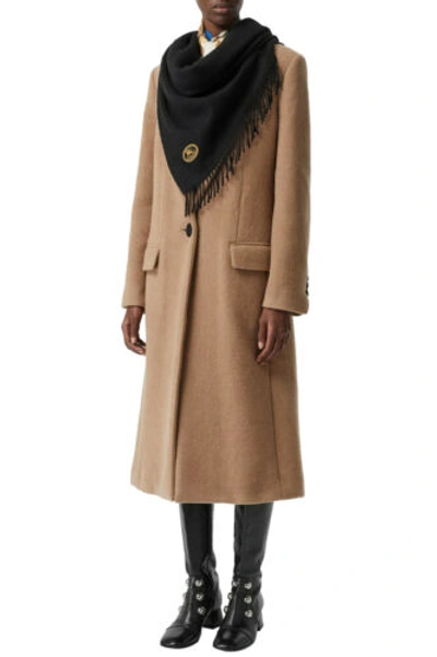 Pre-owned Burberry London Unisex Black 100% Cashmere Scarf Shawl