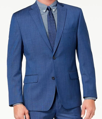 Pre-owned Michael Kors Men Blazer Suits Size 48r 42w X 32l Bright Blue 4 Seasons Eu 54r