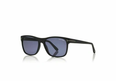 Pre-owned Tom Ford Ft0698 Giulio 02v Matte Black Sunglasses In Blue